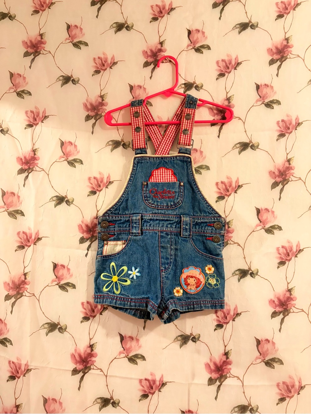 French Version Strawberry shortcake overall shorts